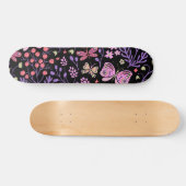Botervlieskleurig en bloemen Roos schattig Persoonlijk Skateboard (Horizontaal)