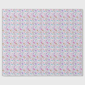 Botervlieskleurig en bloemkool cadeaupapier (Vlak)