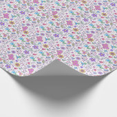 Botervlieskleurig en bloemkool cadeaupapier (Hoek)
