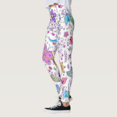 Botervlieskleurig en bloemkool leggings (Links)