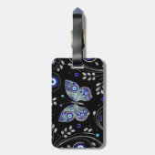 Botervliesogen voor sierbloem bagagelabel (Achterkant verticaal)