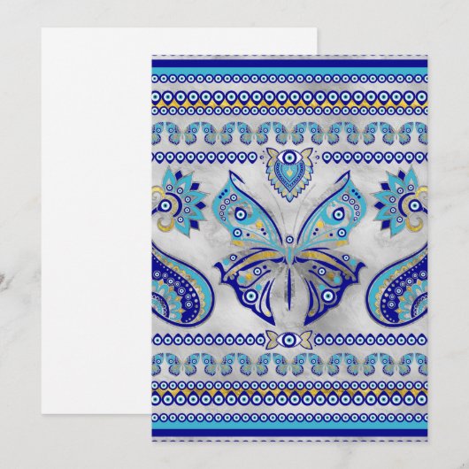 Botervliesogen voor sierbloem feestdagenkaart (Voorkant / Achterkant)