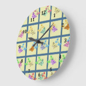 Botervliesontwerp in Bleke geel en gemengde kleure Grote Klok (Hoek)