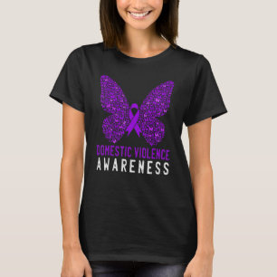 Botervliesoverlevenden Bewustmaking huiselijk gewe T-shirt