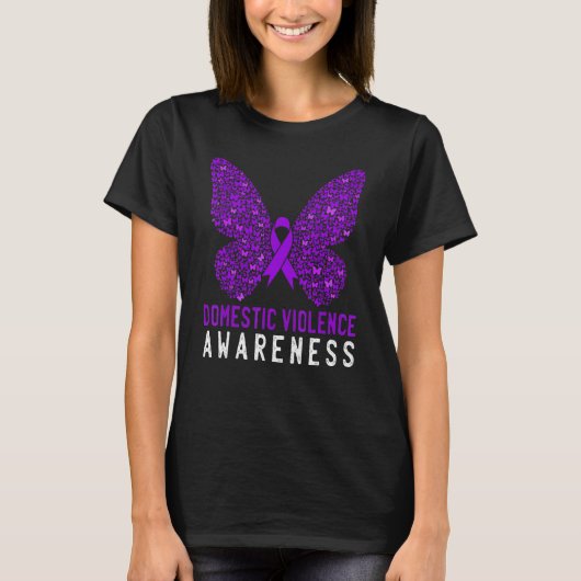 Botervliesoverlevenden Bewustmaking huiselijk gewe T-shirt (Voorkant)