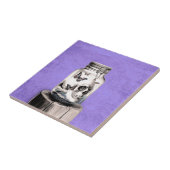 Botervliesschedel in pot. Verloren gedachten. Tegeltje (Zijkant)