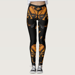 Botervliesvleugels - Monarch Butterfly Skull Leggings