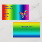 Botervliesvormige regenboogdraden visitekaartje (Voorkant / Achterkant)