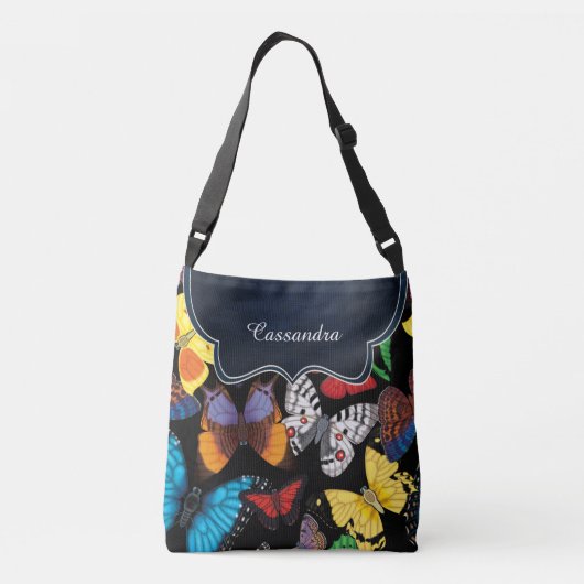 Botervliewereld Gepersonaliseerd Crossbody Tas (Achterkant)