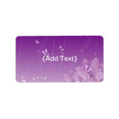 Botervliezen en paarse bloemen etiket (Voorkant)