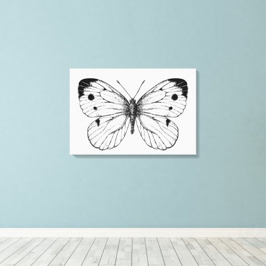 Botervlinder Canvas Afdruk (Insitu (Houten vloer))