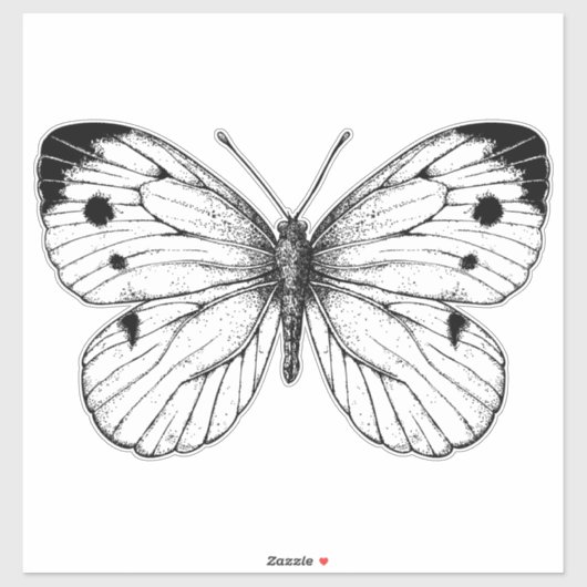 Botervlinder Sticker (Vel)