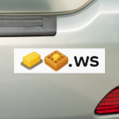 Boterwafel Bumpersticker (Op auto)