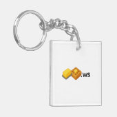 Boterwafel Sleutelhanger (Voorkant Links)
