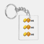 Boterwafel Sleutelhanger (Voorkant Links)
