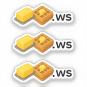 Boterwafel vinyl gesneden stickers (Voorkant)
