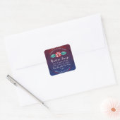 Boterzeep Cosmetica Handgemaakte Logo Bourgogne Na Vierkante Sticker (Envelop)
