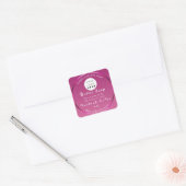 Boterzeep Cosmetica Handgemaakte Logo Scrub Vierkante Sticker (Envelop)