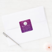 Boterzeep Cosmetica Handgemaakte Logo VioletPink Vierkante Sticker (Envelop)