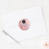 Boterzeep Cosmetica Handgemaakte Roos Blush Logo Ronde Sticker (Envelop)