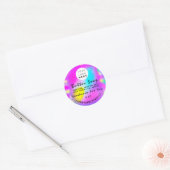 Boterzeep Cosmetica Logo Holograf Hot Pink Ronde Sticker (Envelop)