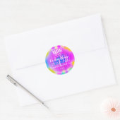 Boterzeep Cosmetica Logo Holograf Kleurentherapie Ronde Sticker (Envelop)