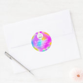Boterzeep Cosmetica Logo Holograf Roze Eenhoorn Ronde Sticker (Envelop)
