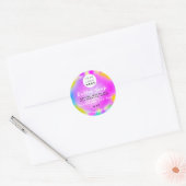 Boterzeep Cosmetica Logo Holograf Roze Make-up Ronde Sticker (Envelop)