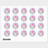 Boterzeep Cosmetica Product Handgemaakte Roze Logo Ronde Sticker (Vel)
