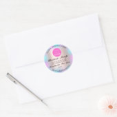 Boterzeep Cosmetica Product Handgemaakte Roze Logo Ronde Sticker (Envelop)
