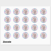 Boterzeep Cosmetica Product Handgemaakte RozeSocia Ronde Sticker (Vel)