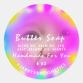 Boterzeep Cosmetische Baby Holograf Kleurentherapi Ronde Sticker