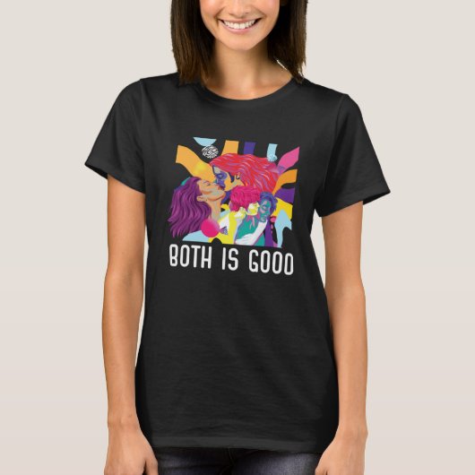 Both Is Good Bi Bisexual Rainbow Pride Bisexuality T-shirt (Voorkant)