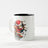 Both Side 3D Christmas | Merry Christmas Mug Tweekleurige Koffiemok (Voorkant links)