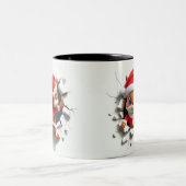 Both Side 3D Christmas | Merry Christmas Mug Tweekleurige Koffiemok (Center)