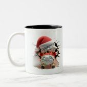 Both Side 3D Christmas | Merry Christmas Mug Tweekleurige Koffiemok (Links)