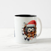 Both Side 3D Christmas | Merry Christmas Mug Tweekleurige Koffiemok (Voorkant rechts)