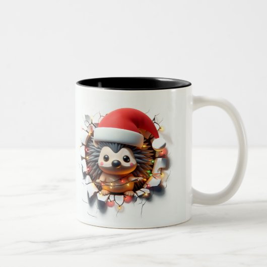 Both Side 3D Christmas | Merry Christmas Mug Tweekleurige Koffiemok (Rechts)