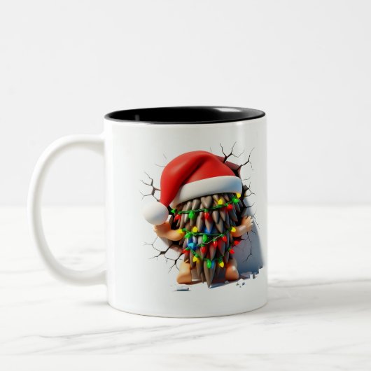 Both Side 3D Christmas | Merry Christmas Mug Tweekleurige Koffiemok (Links)