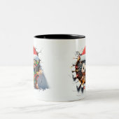 Both Side 3D Christmas | Merry Christmas Mug Tweekleurige Koffiemok (Center)