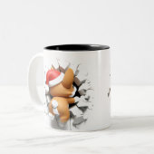 Both Side 3D Christmas | Merry Christmas Mug Tweekleurige Koffiemok (Voorkant links)