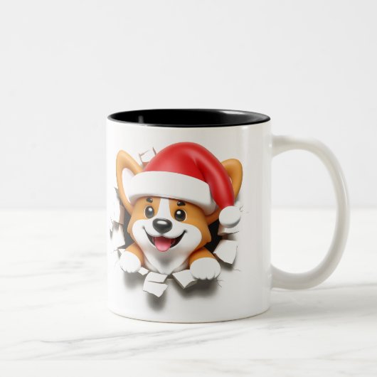 Both Side 3D Christmas | Merry Christmas Mug Tweekleurige Koffiemok (Rechts)