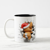 Both Side 3D Christmas | Merry Christmas Mug Tweekleurige Koffiemok (Links)