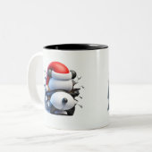 Both Side 3D Christmas | Merry Christmas Mug Tweekleurige Koffiemok (Voorkant links)