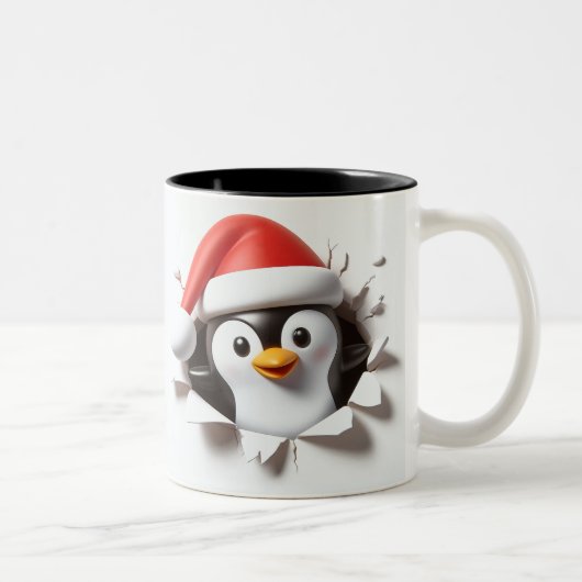 Both Side 3D Christmas | Merry Christmas Mug Tweekleurige Koffiemok (Rechts)