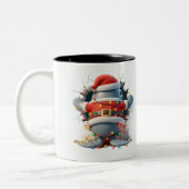 Both Side 3D Christmas | Merry Christmas Mug Tweekleurige Koffiemok (Links)