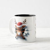 Both Side 3D Christmas | Merry Christmas Mug Tweekleurige Koffiemok (Voorkant links)