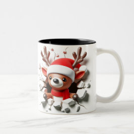 Both Side 3D Christmas | Merry Christmas Mug Tweekleurige Koffiemok