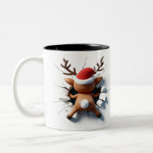Both Side 3D Christmas | Merry Christmas Mug Tweekleurige Koffiemok (Links)