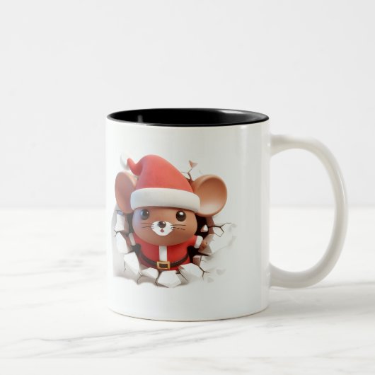 Both Side 3D Christmas | Merry Christmas Mug Tweekleurige Koffiemok (Rechts)